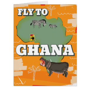 Ghana vintage travel poster