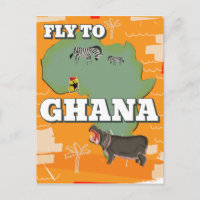 Ghana vintage travel poster