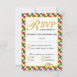 GHANA Wedding Celebration RSVP Response Card