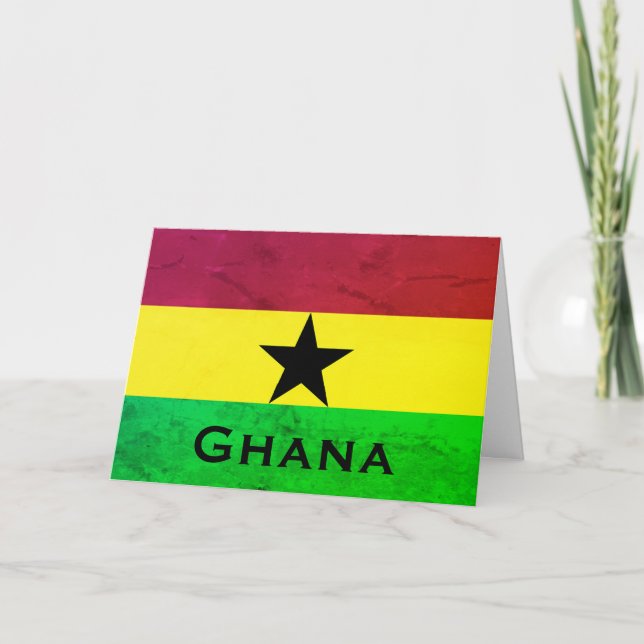 Ghana (West Africa) Flag Card (Front)