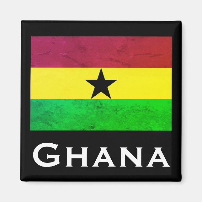 Ghana (West Africa) Flag Magnet (Front)