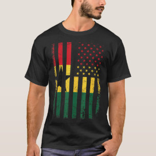 Ghanaian American Flag Ghanaian Roots Ghana Americ T-Shirt
