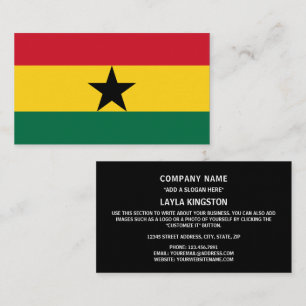 Ghanaian Flag, Flag of Ghana Business Card