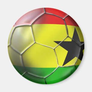 Ghanaian flag of Ghana Soccer ball for fans Magnet