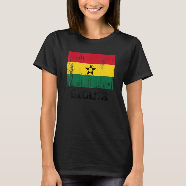 Ghanaian Ghana Flag Pride Ghanaian Flag T-Shirt (Front)