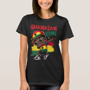 Ghanaian King Dabbing Ghana Flag Pride for Kids T-Shirt