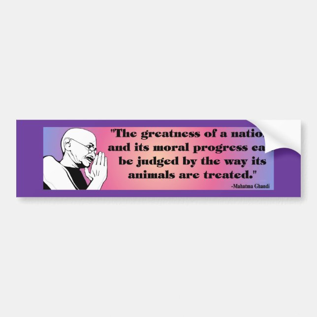 Ghandi Bumper Sticker (Front)