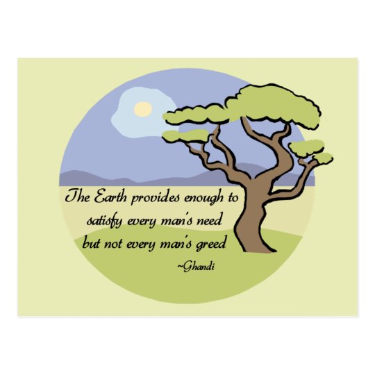 Ghandi Earth quote Postcard