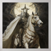 Ghastly Horseman - Undead Knight on a Pale White H