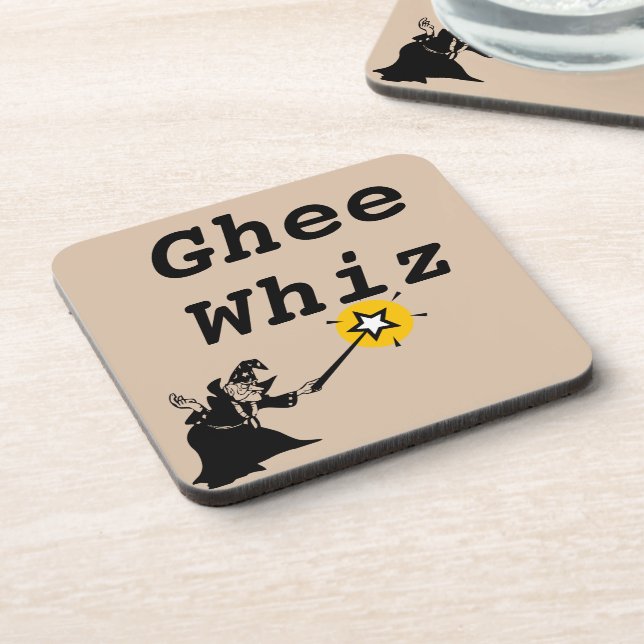 Ghee Whiz Beverage Coaster (Left Side)