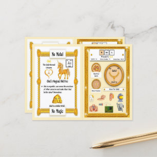 Ghel - Gold Horn Unicorn Game Card