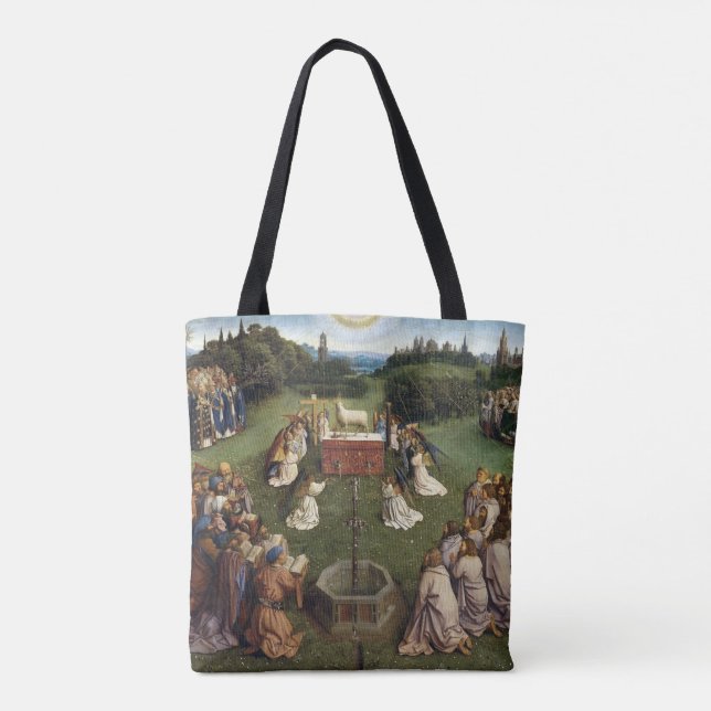 Ghent Altarpiece(detail), Van Eyck Brothers Tote Bag (Back)