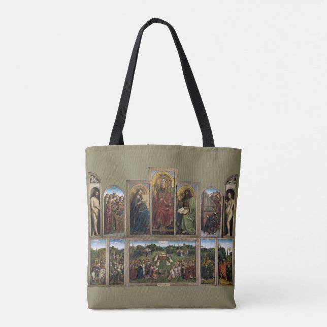 Ghent Altarpiece, Van Eyck Brothers Tote Bag (Back)