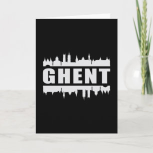 Ghent Belgium City Skyline Cityscape Funny Gift Card