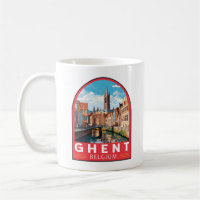 Ghent Belgium Travel Art Vintage