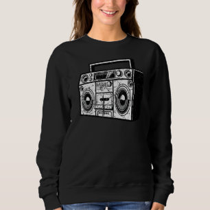 Ghetto Blaster 80's 90's Party Hip Hip Rap R&b Vin Sweatshirt