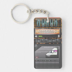Ghetto blaster boombox key ring