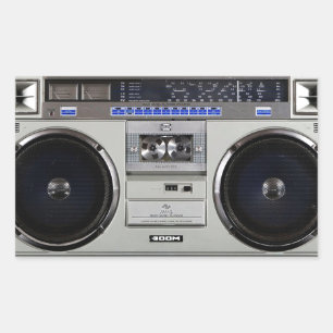 Ghetto Blaster Boombox Rectangular Sticker