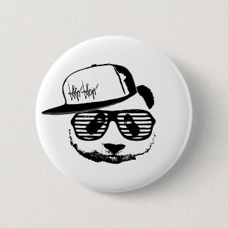 Ghetto panda 6 cm round badge