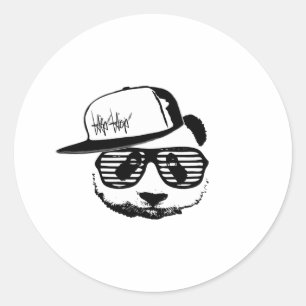 Ghetto panda classic round sticker