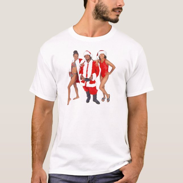 Ghetto Santa and his Elves from the Hood T-Shirt (Front)