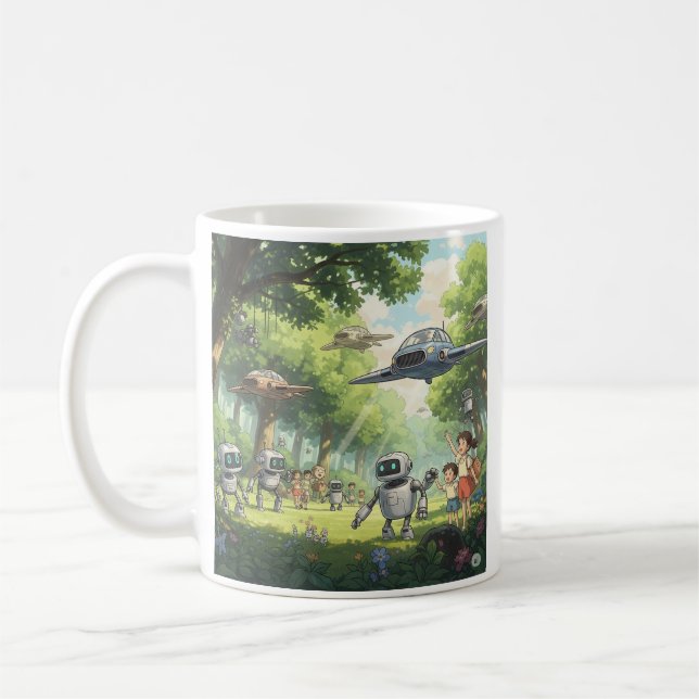  Ghibli art on mug (Left)