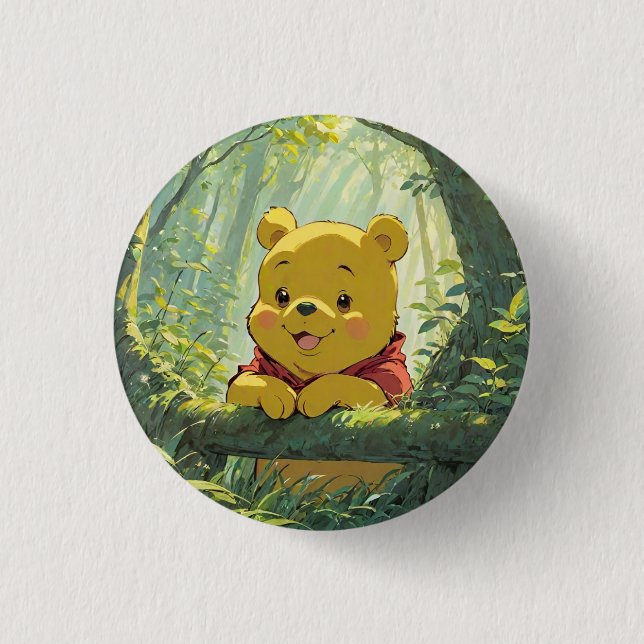 Ghibli Winnie the Pooh 1 3 Cm Round Badge (Front)