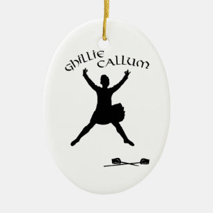 Ghillie Callum - Scottish Sword Dancer Ceramic Ornament