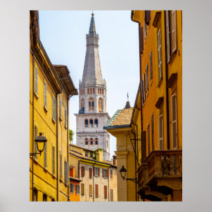 Ghirlandina, Modena dome's Tower bell, Italy Poster