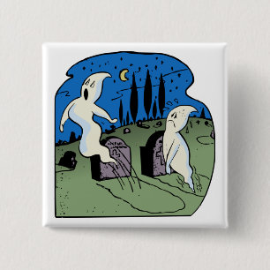 Ghost 15 Cm Square Badge