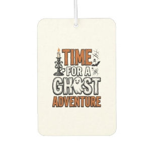 Ghost Adventure Halloween Vintage Typography Desig Car Air Freshener