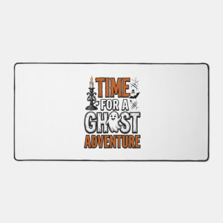 Ghost Adventure Halloween Vintage Typography Desig Desk Mat