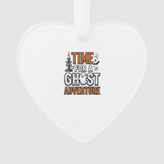 Ghost Adventure Halloween Vintage Typography Desig Ornament