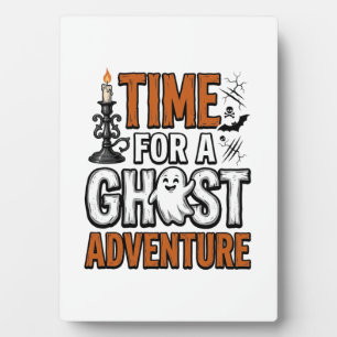 Ghost Adventure Halloween Vintage Typography Desig Plaque