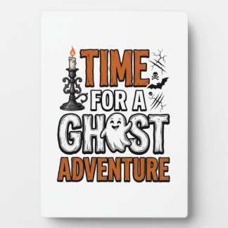 Ghost Adventure Halloween Vintage Typography Desig Plaque