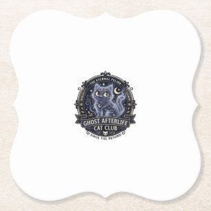 Ghost Afterlife Cat Cat Dad Gift Idea - Ghost Afte Paper Coaster