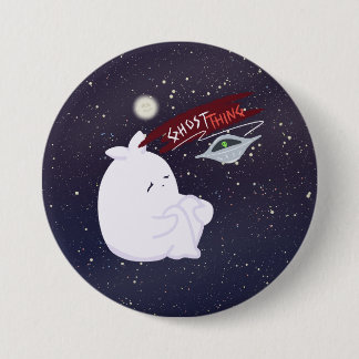 Ghost Alien Abduction Halloween Buttons