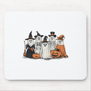 Ghost And Friends In Costumes Fall Season Hallowee Mouse Pad