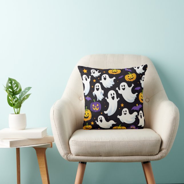 GHOST AND PUMPKIN CUSHION (Chair)