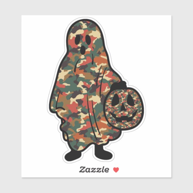 Ghost and Pumpkin in Camouflage (Sheet)