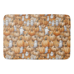 Ghost and Pumpkins Bath Mat