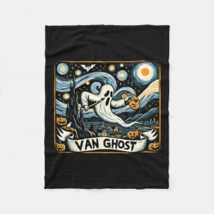 Ghost Art Teacher Halloween 1 Fleece Blanket