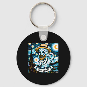 Ghost Art Teacher Halloween Key Ring