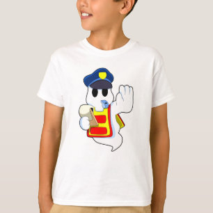 Ghost as Police officer with Whistle T-Shirt