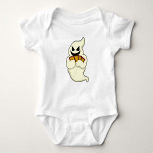 Ghost at Poker with Poker cards Baby Bodysuit