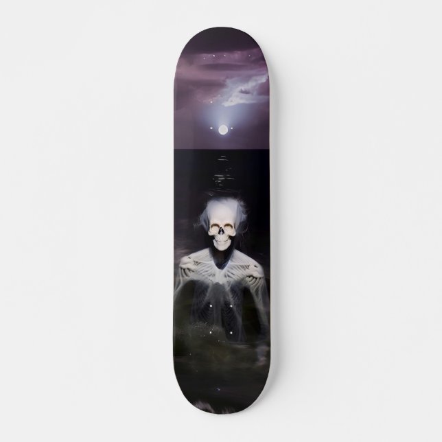 Ghost at Sea - Oil Painting Skateboard (Front)