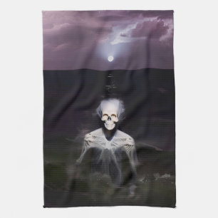 Ghost at Sea - Oil Painting Tea Towel