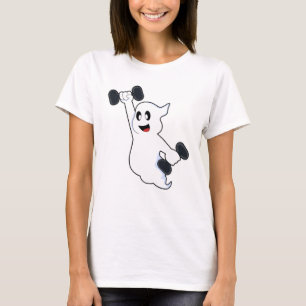 Ghost at Strength training with Dumbbells T-Shirt