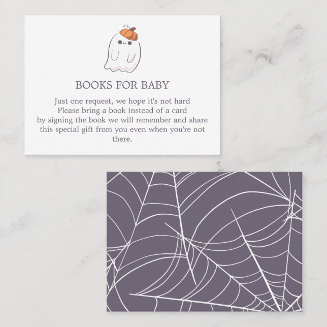 Ghost Baby Please bring a book Enclosure Card  (Front/Back)