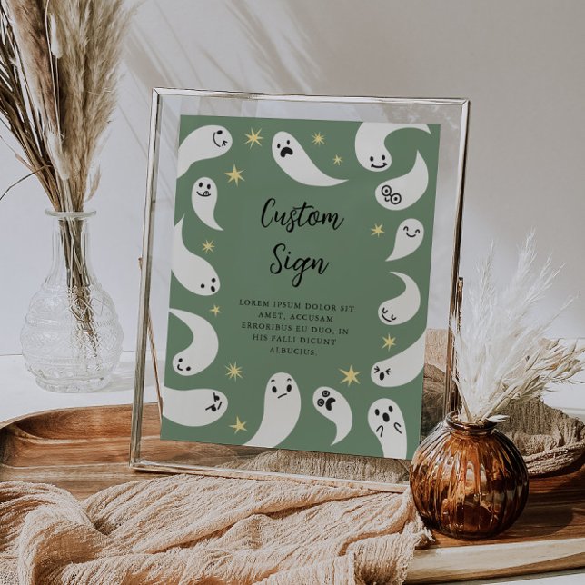 Ghost Baby Shower Custom Sign Green (Creator Uploaded)